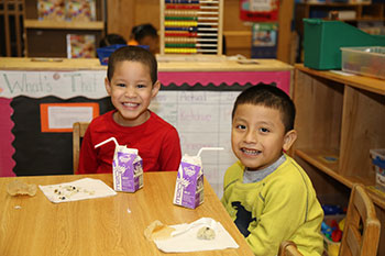 children having a meal